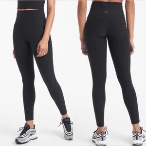Beyond Yoga Out of Pocket High Waisted Midi Leggings XS Space Dye Darkest Night